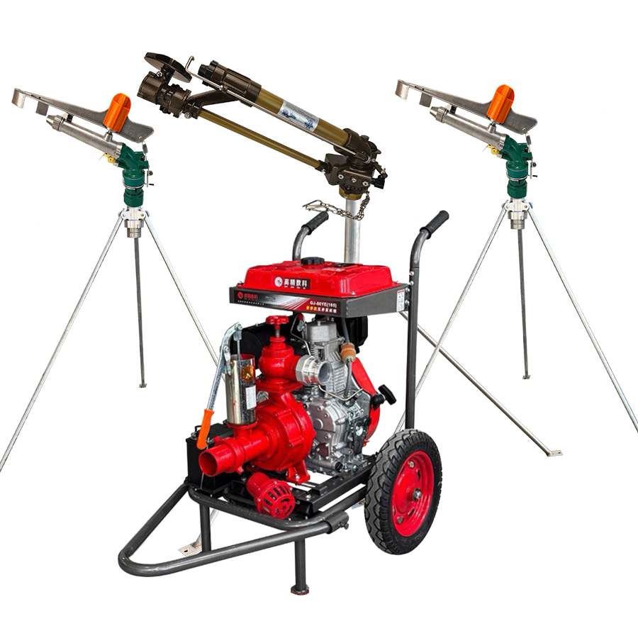 阜新一体式灌溉机组 全套喷枪水带配齐 抗旱浇地神器